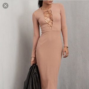 Reformation Edison dress in buff size small- NWT